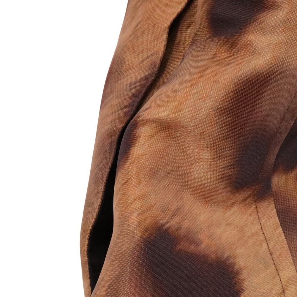 Milly‎ Poppy Leopard Print Taffeta Mini Dress Brown Sleeveless Cocktail Size 2 - Picture 8 of 11